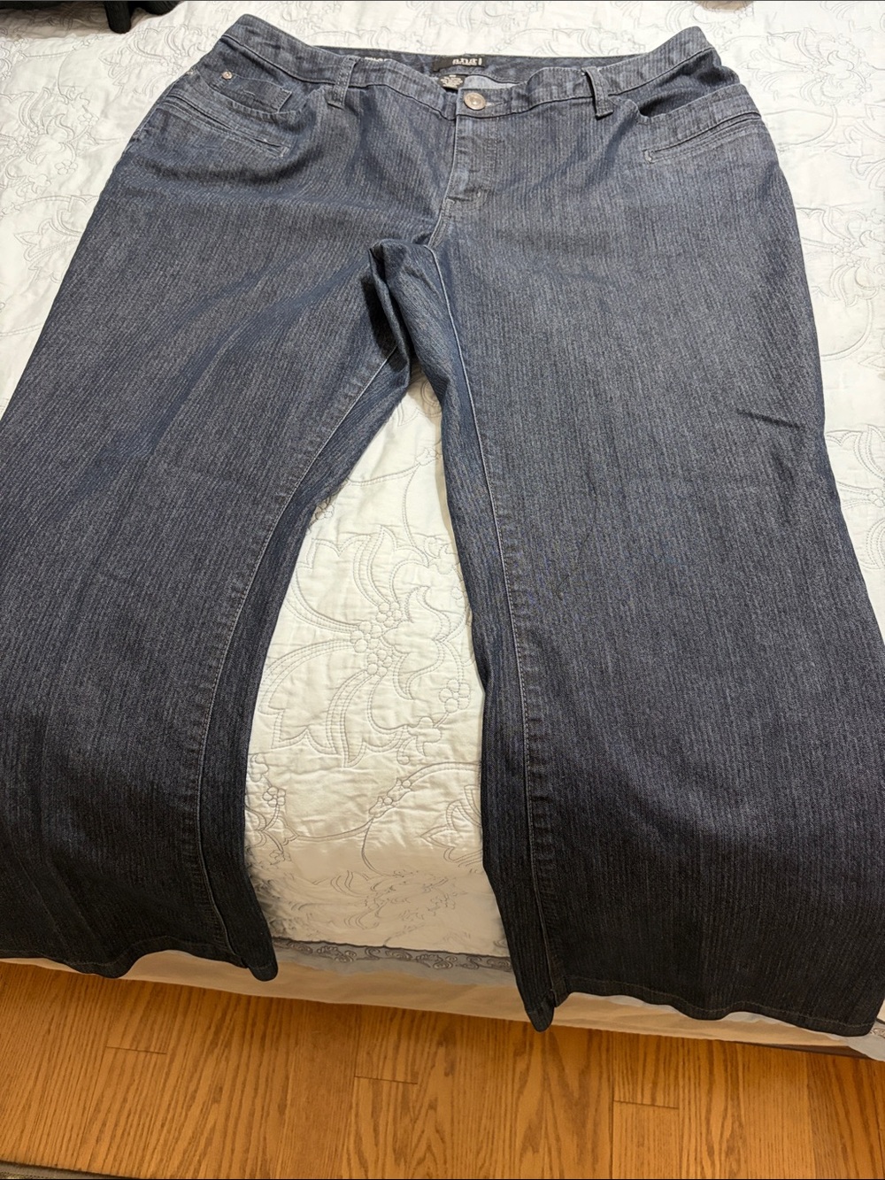 A.N.A. Woman Plus Denim Textured striped PreOwned Like New Size 18W